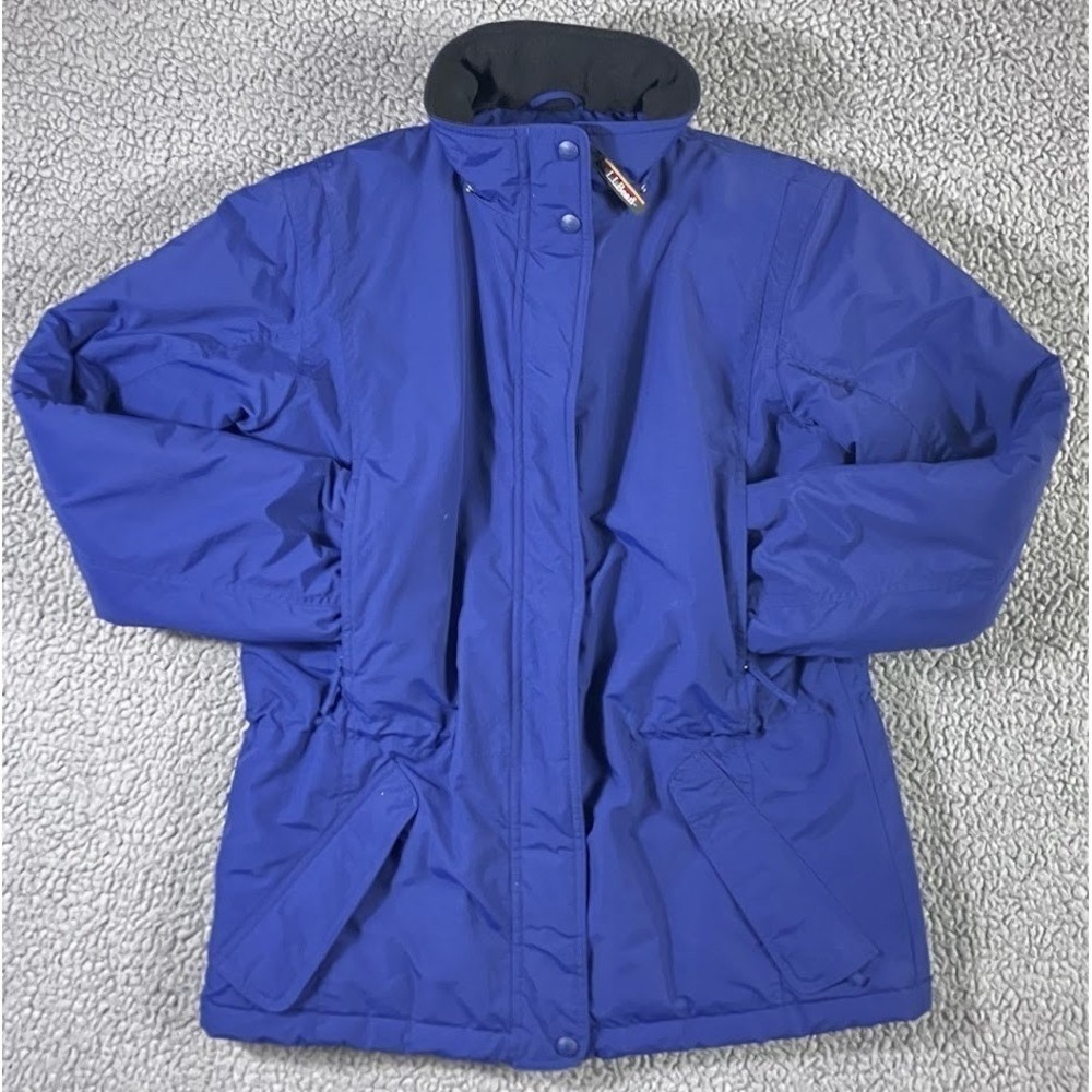 VTG LL Bean Womens Small Blue Insulated‎ Winter Parka Fleece Jacket - Picture 5 of 13